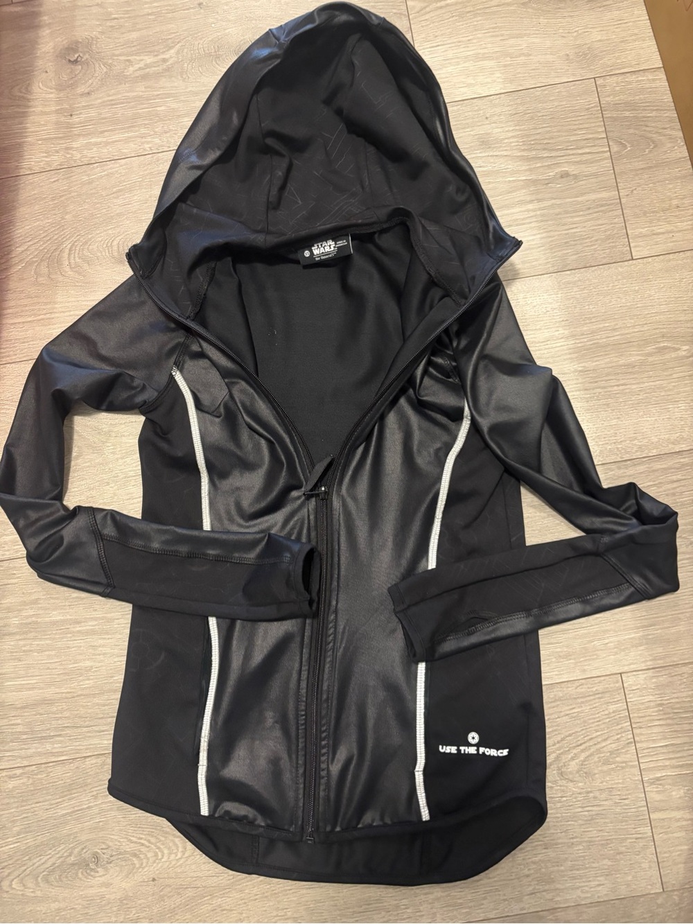 Star Wars Black Hooded Zip-Up Jacket with Light Piping